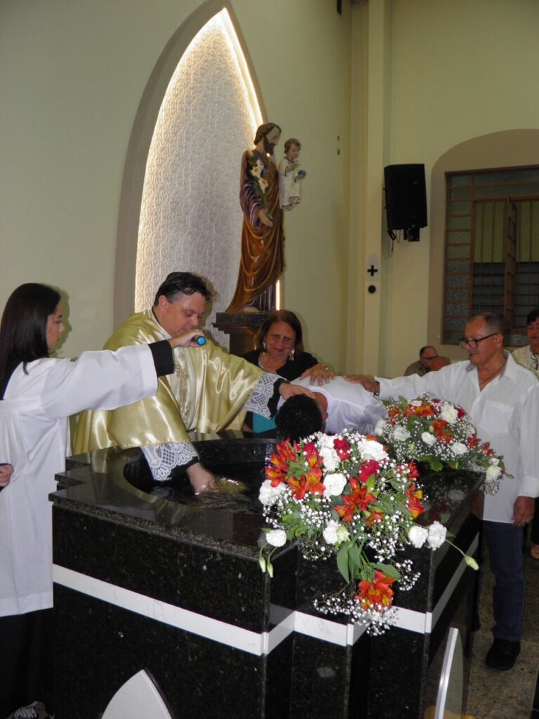 Batismo com padre Weber